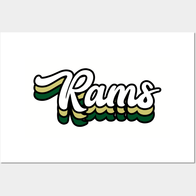 Rams - Colorado State University Wall Art by Josh Wuflestad